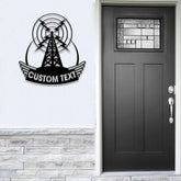 Custom Ham Radio Metal Sign with LED Light Personalized Amateur Radio Name Sign Radio Operator Decoration Amateur Call