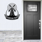 Custom Ham Radio Metal Sign with LED Light Personalized Amateur Radio Name Sign Radio Operator Decoration Amateur Call