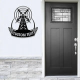 Custom Ham Radio Metal Sign with LED Light Personalized Amateur Radio Name Sign Radio Operator Decoration Amateur Call