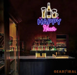 Custom Happy Hour Neon Beer Bar Sign Personalized Bar Club Neon Signs Neon Sign Home Bar Decor Bar Decoration Neon