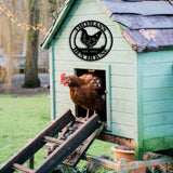 Custom Hen House Metal Sign,Farm House Decor Personalized Chicken Coop Sign Name,Chicken Coop Wall Art Farm Sign Barn