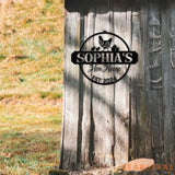 Custom Hen House Sign Personalized Chicken Coop Decor Rustic Farmhouse Metal Wall Art Hen House Established Sign