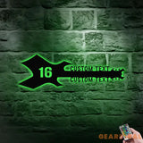 Custom Herons Garden Art Metal LED Sign Personalized Family Name Led Metal Sign Outdoor Door Decor Address Wall Art