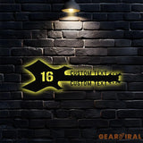 Custom Herons Garden Art Metal LED Sign Personalized Family Name Led Metal Sign Outdoor Door Decor Address Wall Art