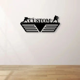 Custom Hockey Medal Hanger Metal With LED Light Hockey Gift Hockey House Decor Medal Display Awards Sign Wall Hanger