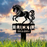 Custom Horse Memorial Plaque Stake Pet Grave Markers Sign Personalized Horse Sign With Stake Sympathy Sign Remembrance