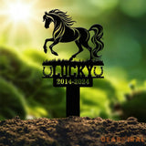 Custom Horse Memorial Plaque Stake Pet Grave Markers Sign Personalized Horse Sign With Stake Sympathy Sign Remembrance