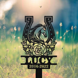 Custom Horse Memorial Stake - Horse Loss - Metal Stake - Sympathy Sign | GearViral