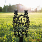 Custom Horse Memorial Stake - Horse Loss - Metal Stake - Sympathy Sign | GearViral