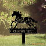 Custom Horse Memorial Stake Sign - Grave Markers Sign - Metal Sign With Stake - Horse Lover Gift | GearViral