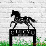 Custom Horse Memorial Stake Sign - Horse Lover Gift - Sympathy Sign - Remembrance Stake | GearViral