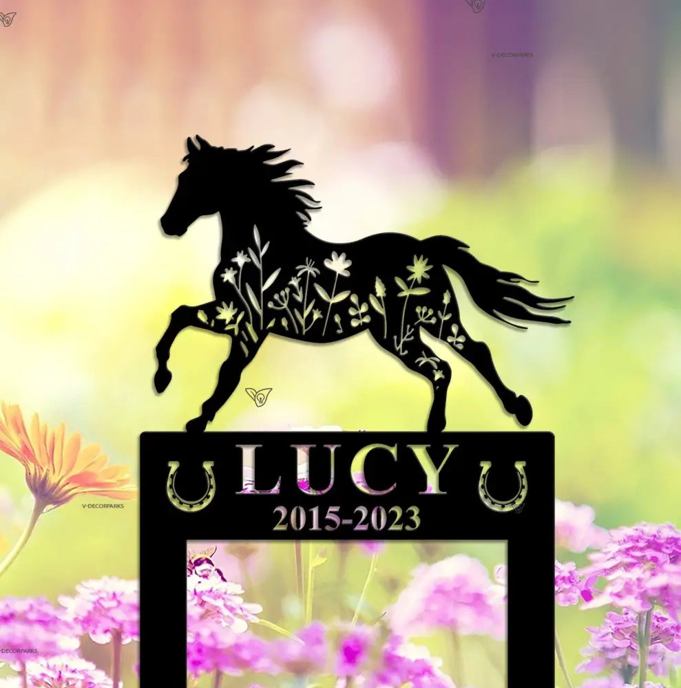 Custom Horse Memorial Stake Sign - Horse Lover Gift - Sympathy Sign - Remembrance Stake | GearViral