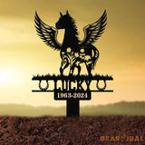 Custom Horse Memorial Stake Sign Pet Grave Markers Sign Personalized Horse Sign With Stake Sympathy Sign Remembrance