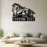 Custom Horse Metal Sign Personalized Horse Ranch Welcome Sign Horse Metal Wall Art Horse Wall Decor Horse Farmhouse