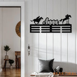 Custom Horse Racing Medal Award Hanging Rack Medal Hanger Holder Display Rack 3 RUNG Medal Display Personalized Medal