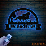 Custom Horse Ranch Sign Personalized Metal Ranch Sign Metal Hose Sign Camp Sign Horse Stall Horse Farm Decor Barn Sign