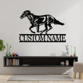 Custom Horse Ranch Sign Personalized Metal Ranch Sign Metal Hose Sign Camp Sign Horse Stall Horse Farm Decor Barn Sign