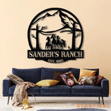 Custom Horse Ranch Sign Personalized Metal Ranch Sign Metal Hose Sign Camp Sign Horse Stall Horse Farm Decor Barn Sign