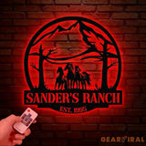 Custom Horse Ranch Sign Personalized Metal Ranch Sign Metal Hose Sign Camp Sign Horse Stall Horse Farm Decor Barn Sign