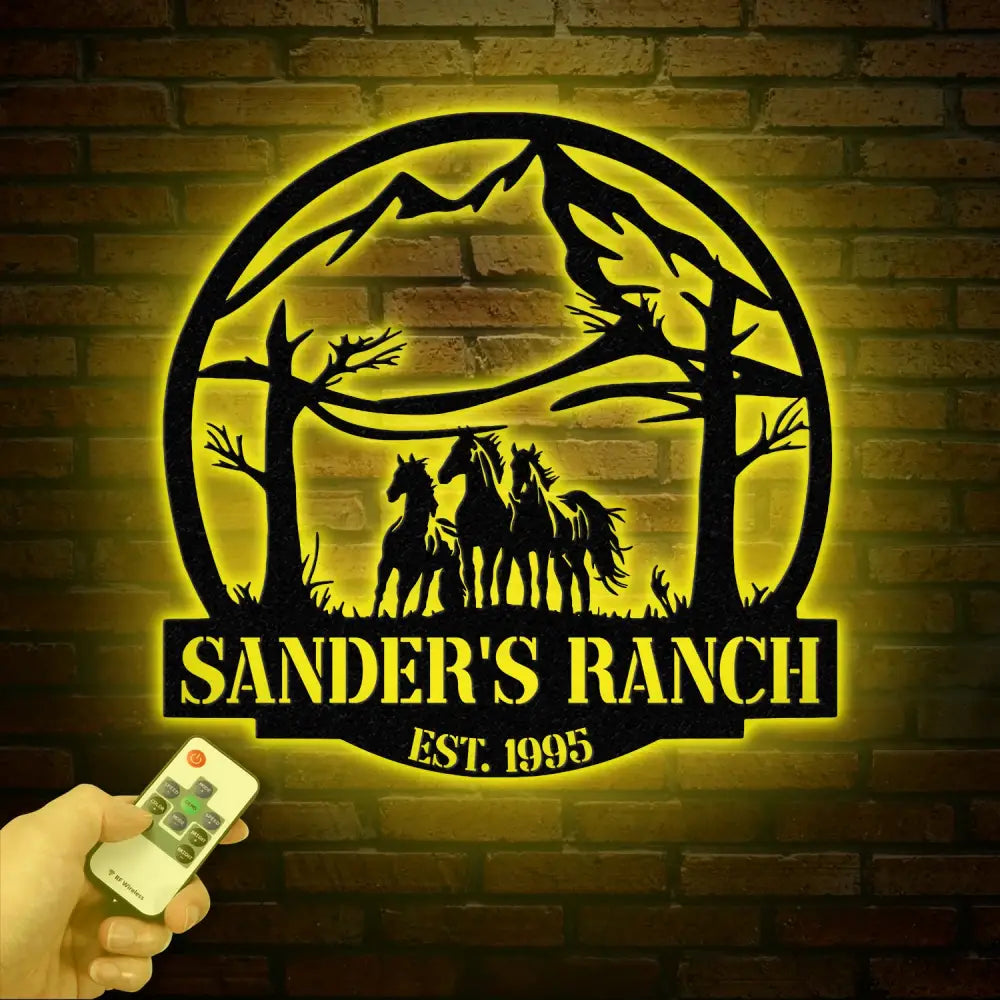 Custom Horse Ranch Sign Personalized Metal Ranch Sign Metal Hose Sign Camp Sign Horse Stall Horse Farm Decor Barn Sign