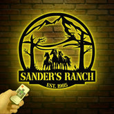 Custom Horse Ranch Sign Personalized Metal Ranch Sign Metal Hose Sign Camp Sign Horse Stall Horse Farm Decor Barn Sign
