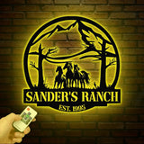 Custom Horse Ranch Sign Personalized Metal Ranch Sign Metal Hose Sign Camp Sign Horse Stall Horse Farm Decor Barn Sign
