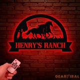 Custom Horse Ranch Sign Personalized Metal Ranch Sign Metal Hose Sign Camp Sign Horse Stall Horse Farm Decor Barn Sign