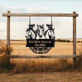 Custom Horse Ranch Sign Personalized Metal Ranch Sign Metal Hose Sign Camp Sign Horse Stall Horse Farm Decor Barn Sign