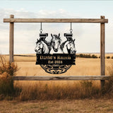 Custom Horse Ranch Sign Personalized Metal Ranch Sign Metal Hose Sign Camp Sign Horse Stall Horse Farm Decor Barn Sign
