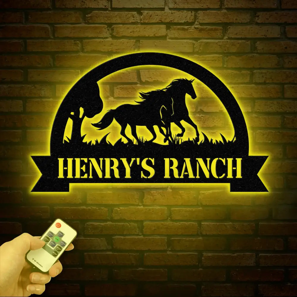 Custom Horse Ranch Sign Personalized Metal Ranch Sign Metal Hose Sign Camp Sign Horse Stall Horse Farm Decor Barn Sign