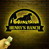 Custom Horse Ranch Sign Personalized Metal Ranch Sign Metal Hose Sign Camp Sign Horse Stall Horse Farm Decor Barn Sign