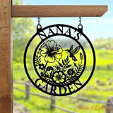 Custom Hummingbird Metal Garden Decor - Hummingbird Garden Sign - Hummingbird wall art - Personalized Garden Decor