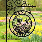 Custom Hummingbird Metal Garden Decor - Hummingbird Garden Sign - Hummingbird wall art - Personalized Garden Decor