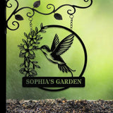 Custom Hummingbird Metal Garden Decor Hummingbird Garden Sign Hummingbird wall art Personalized Garden Decor Custom