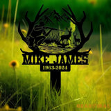 Custom Hunting Memorial Plaque Stake Memorial Grave Marker Hunter Memorial Stake For Grave Hunter Loss Dad Loss Hunter