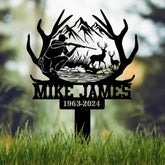 Custom Hunting Memorial Plaque Stake Memorial Grave Marker Hunter Memorial Stake For Grave Hunter Loss Dad Loss Hunter