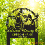 Custom Hunting Memorial Stake - Fishing Memorial Stake - Fisher Loss - Cemetery Stake | GearViral