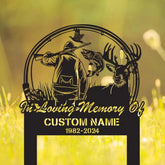 Custom Hunting Memorial Stake - Fishing Memorial Stake - Fisher Loss - Cemetery Stake | GearViral