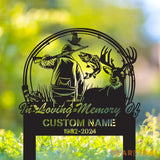 Custom Hunting Memorial Stake - Fishing Memorial Stake - Fisher Loss - Cemetery Stake | GearViral