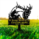 Custom Hunting Memorial Stake Fishing Memorial Stake Fisher Loss Cemetery Stake Grave Marker In Memorial Of Gift Hunter