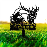 Custom Hunting Memorial Stake Fishing Memorial Stake Fisher Loss Cemetery Stake Grave Marker In Memorial Of Gift Hunter