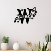 Custom Initial Baby Name Sign with Led Light Personalized Children’s Name Bedroom Sign Nursery Sign Baby Boy Girl Name