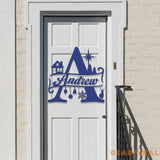 Custom Initial Christmas Metal Sign Personalized Christmas Name Sign Christmas Decor Christmas Family Gift Letter Decor