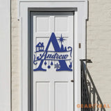 Custom Initial Christmas Metal Sign Personalized Christmas Name Sign Christmas Decor Christmas Family Gift Letter Decor