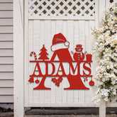Custom Initial Christmas Metal Sign Personalized Christmas Name Sign Christmas Decor Christmas Family Gift Letter Decor