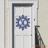 Custom Initial Christmas Metal Sign Personalized Snowflake Name Sign Christmas Decor Christmas Family Gift Letter Decor
