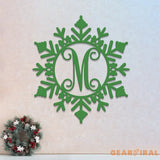 Custom Initial Christmas Metal Sign Personalized Snowflake Name Sign Christmas Decor Christmas Family Gift Letter Decor