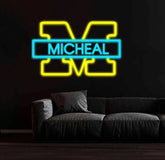 Custom Intial Name Neon Sign Name Neon for Nursery Girl’s and Boys Bedroom Dorm Decor Personalized Birthday Gift for