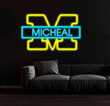 Custom Intial Name Neon Sign Name Neon for Nursery Girl’s and Boys Bedroom Dorm Decor Personalized Birthday Gift for