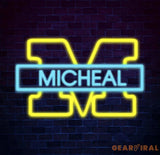 Custom Intial Name Neon Sign Name Neon for Nursery Girl’s and Boys Bedroom Dorm Decor Personalized Birthday Gift for